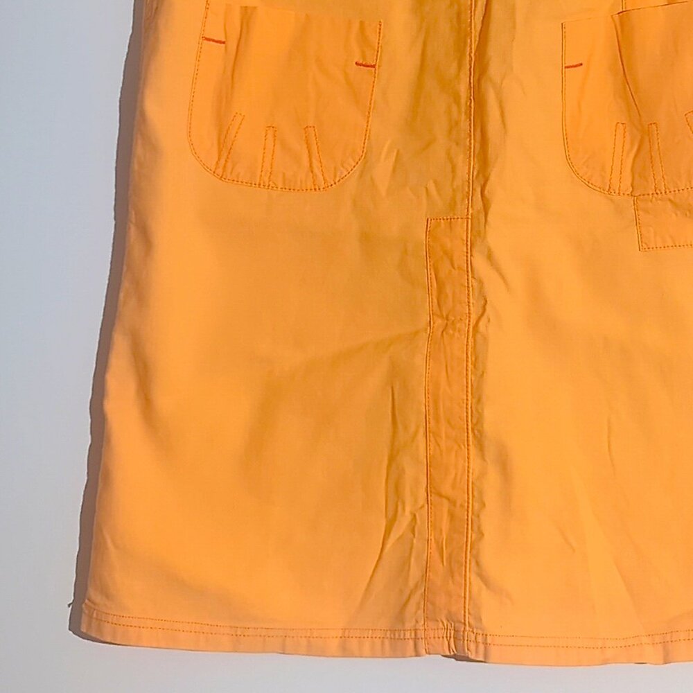 Oilily NWOT Orange Embroidered Floral Flowers Midi Skirt Wide Belt 38 EU 10-12US - Picture 6 of 10